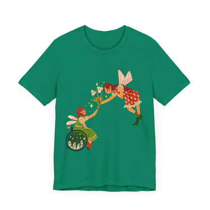 Fairy Giving Flowers Short Sleeve Tee