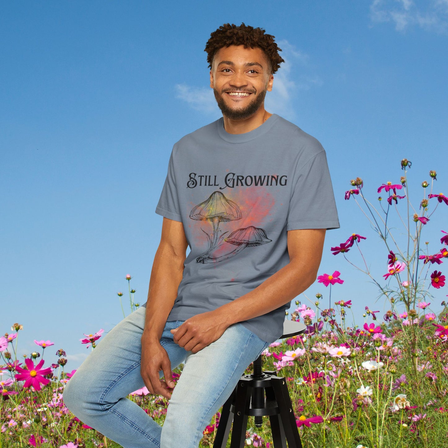 Still Growing Botanical Affirmation Tee | Grace and Growth Nature Inspired Shirt