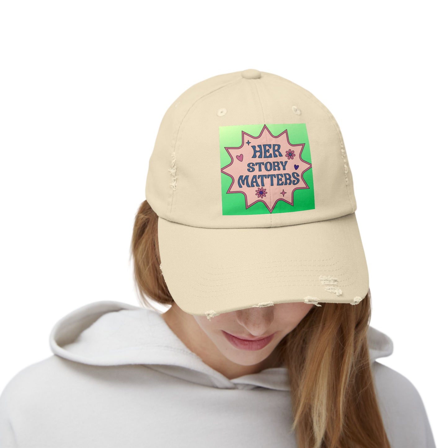 Her Story Matters Unisex Distressed Cap - Eccentricity Emporium LLC