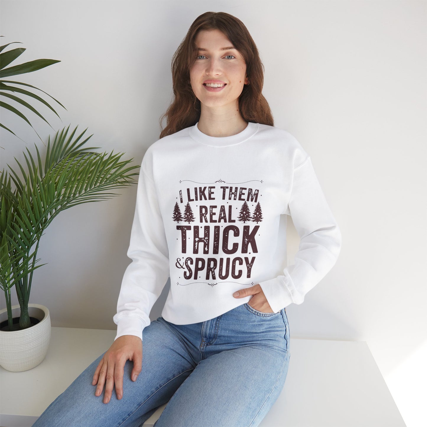 Real Thick and Sprucy Unisex Heavy Blend™ Crewneck Sweatshirt