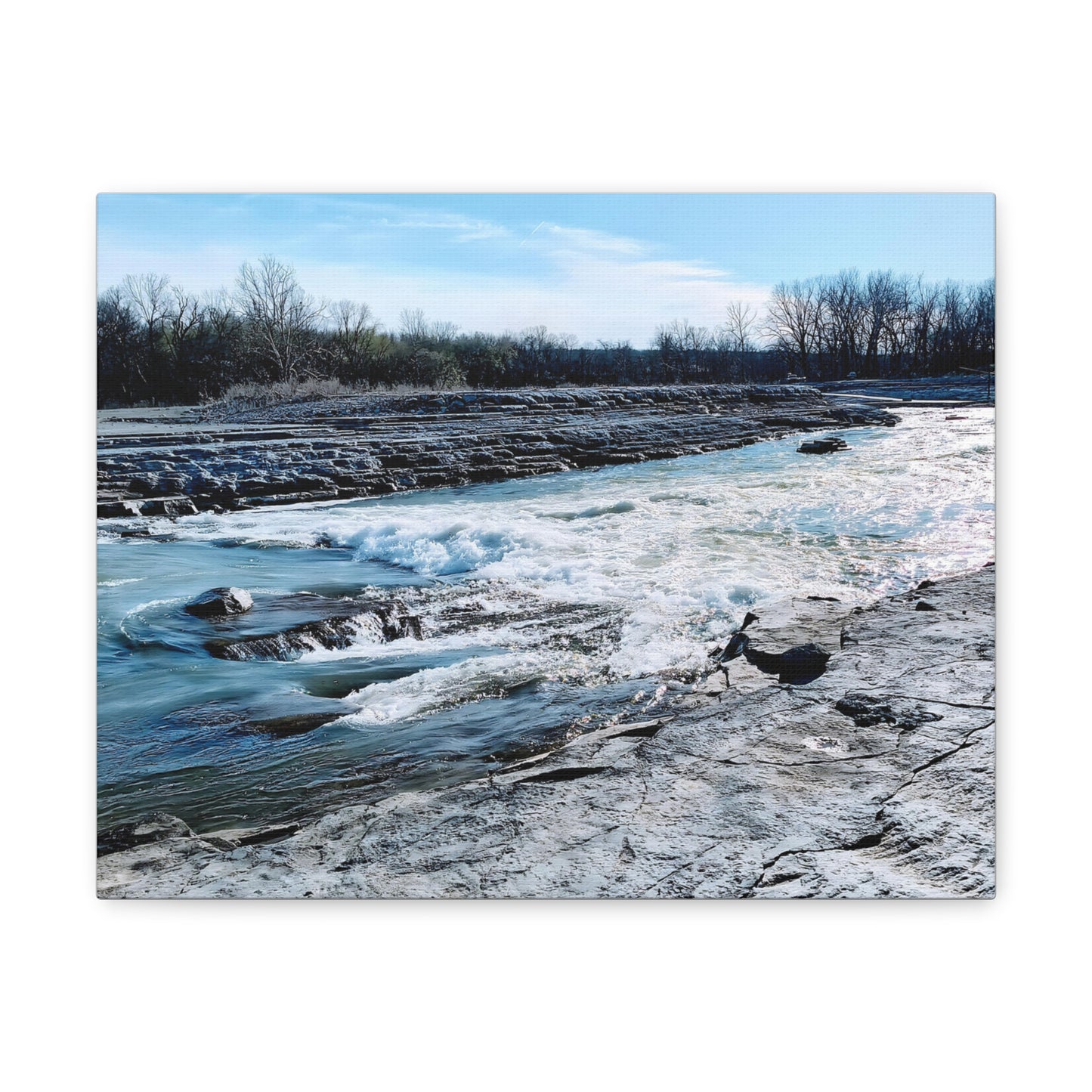 River Waves Canvas Gallery Wraps