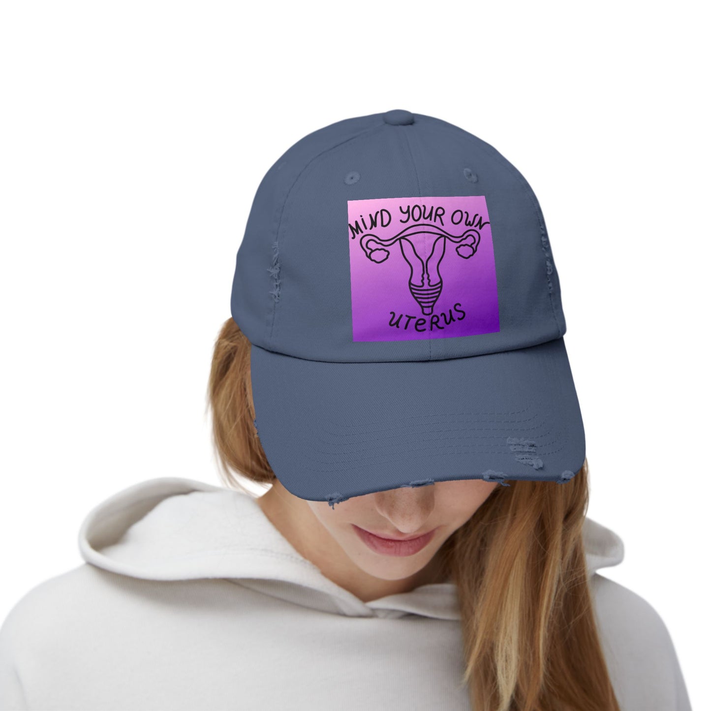 Mind your own Uterus Unisex Distressed Cap - Eccentricity Emporium LLC