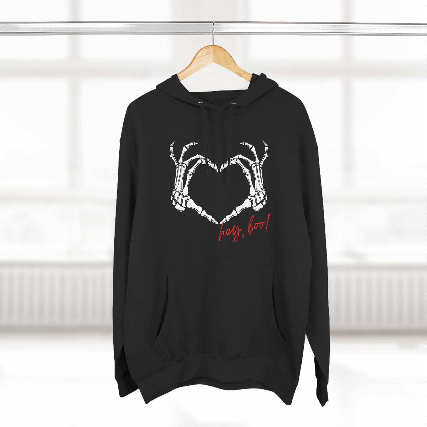 Skeleton heart - Three-Panel Fleece Hoodie