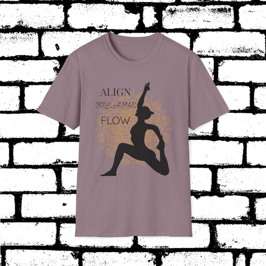 Align. Breathe. Flow. Yoga-Inspired Graphic Tee