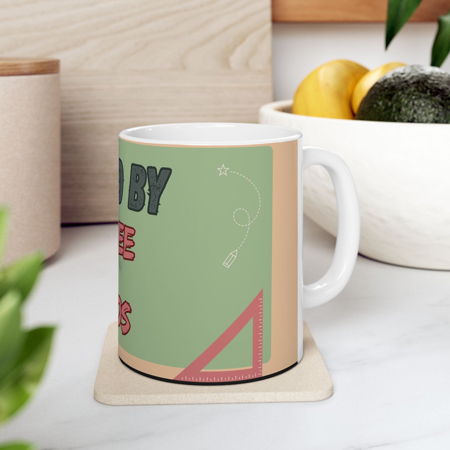 “Fueled by Coffee & Chaos” Teacher Mug | Funny Teacher Gift | Personalized Coffee Mug for Educators