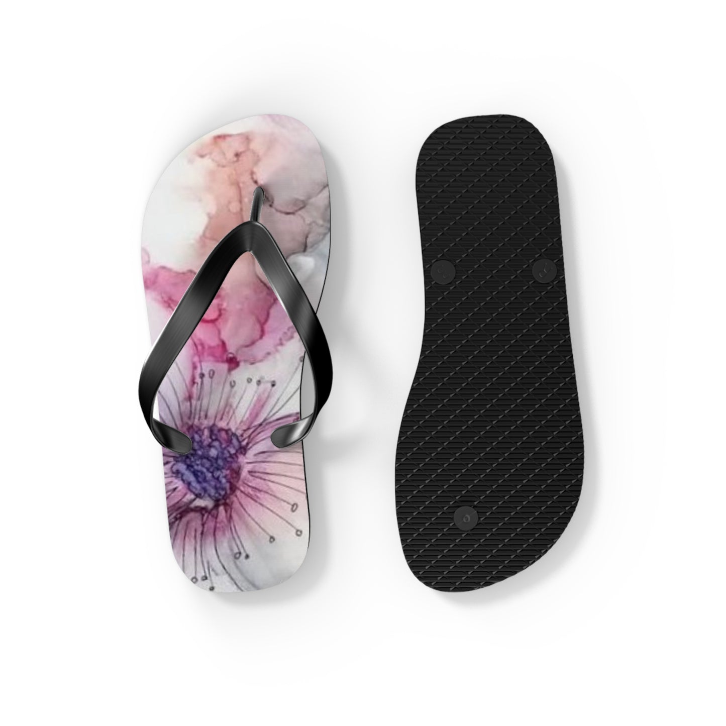 Watercolor Flowers Flip Flops - Eccentricity Emporium LLC