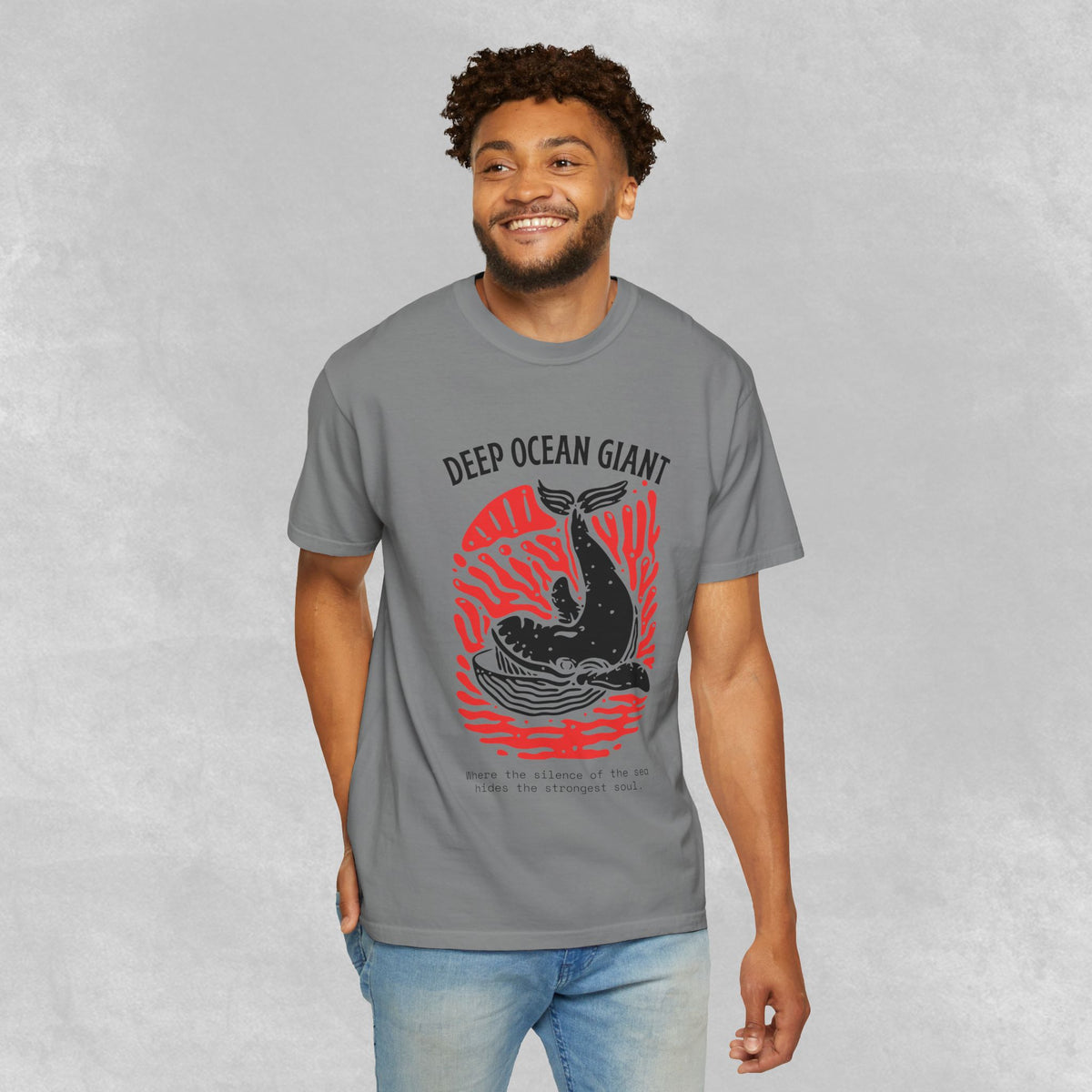 The Deep Ocean Giant Tee | Vintage Mythic Sea Creature Graphic