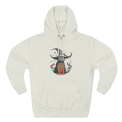 Black Cat Three-Panel Fleece Hoodie