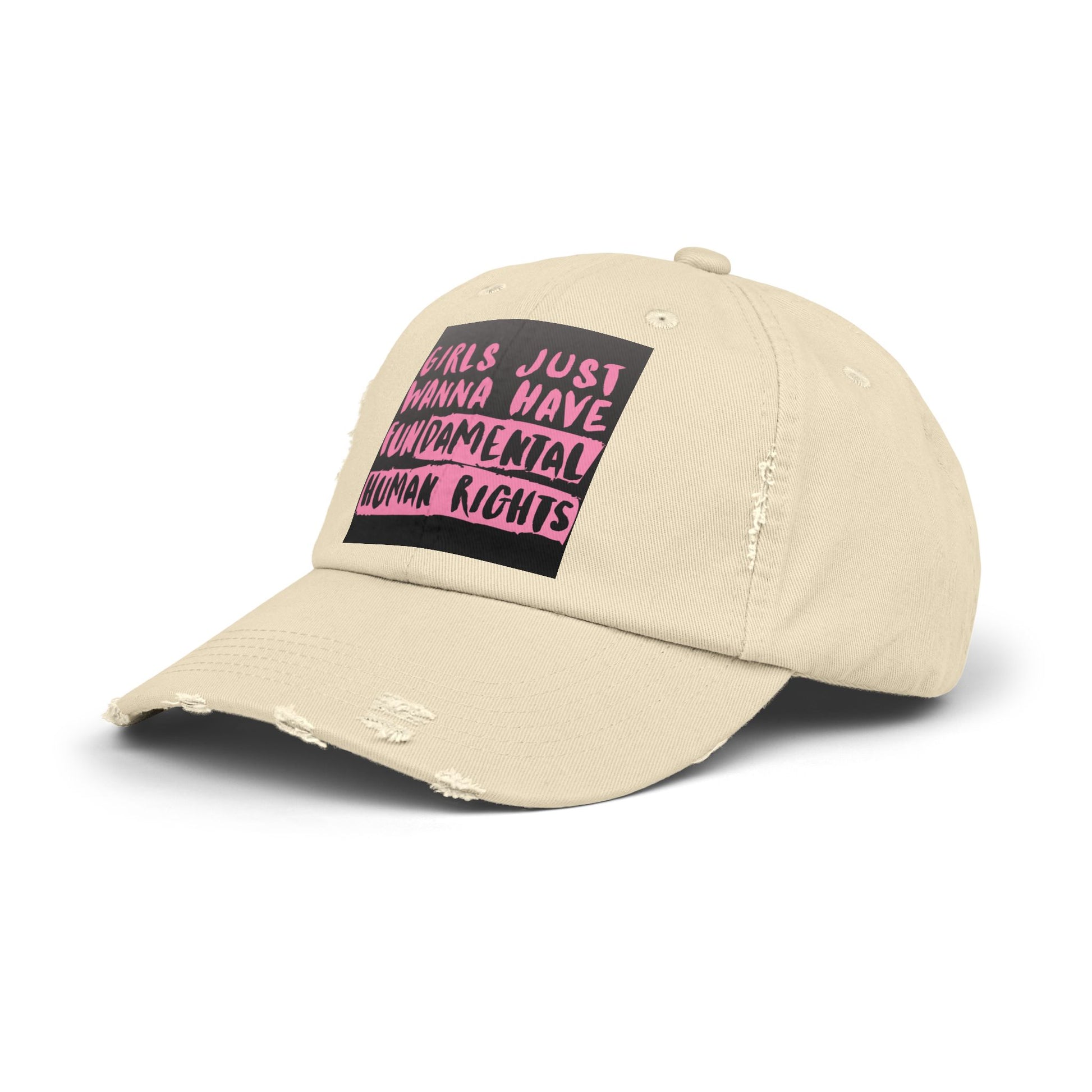 Girls Fundamental Rights Unisex Distressed Cap - Eccentricity Emporium LLC