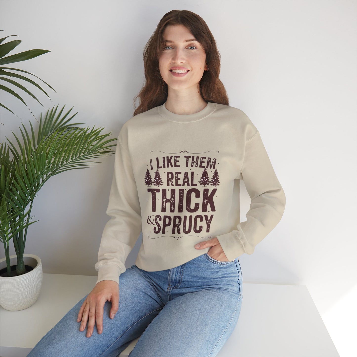 Real Thick and Sprucy Unisex Heavy Blend™ Crewneck Sweatshirt