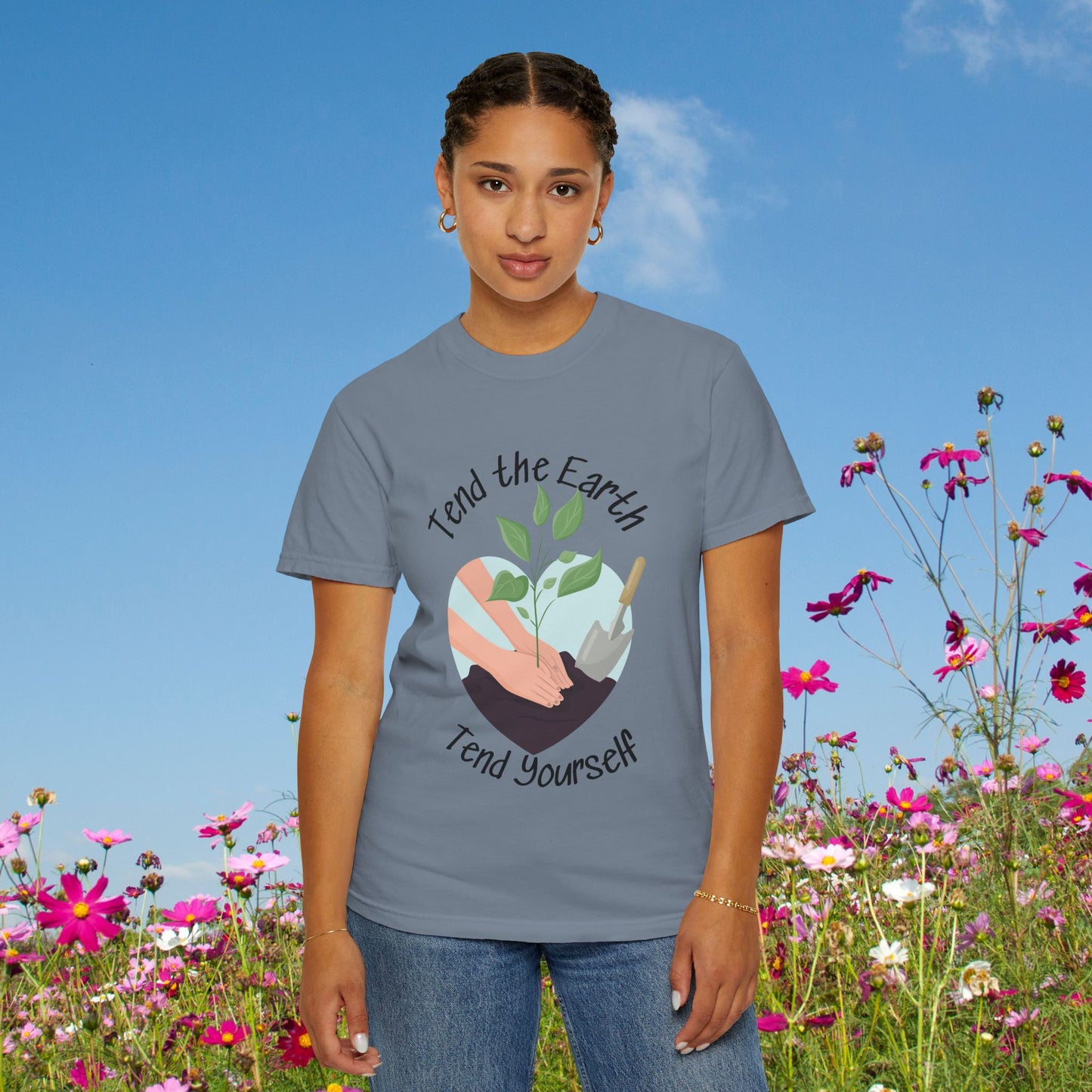Tend the Earth, Tend Yourself | Comfort Colors® Botanical Affirmation Tee