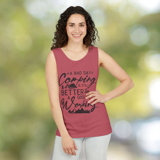 Better Than Work Camping Tank | Sarcastic Nature Lover Unisex Top