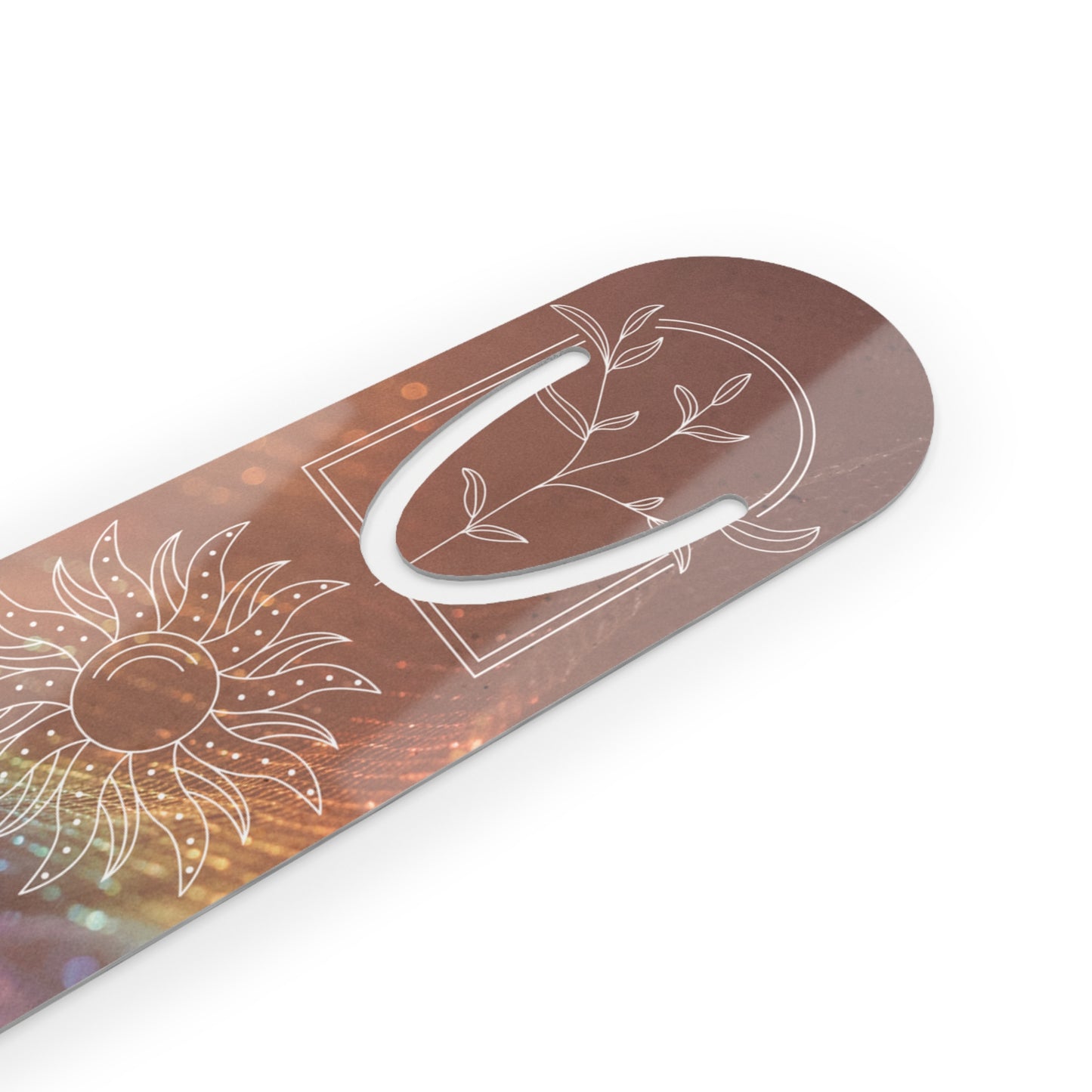 Celestial Sunflower Metal Bookmark — Boho Floral Reading Accessory