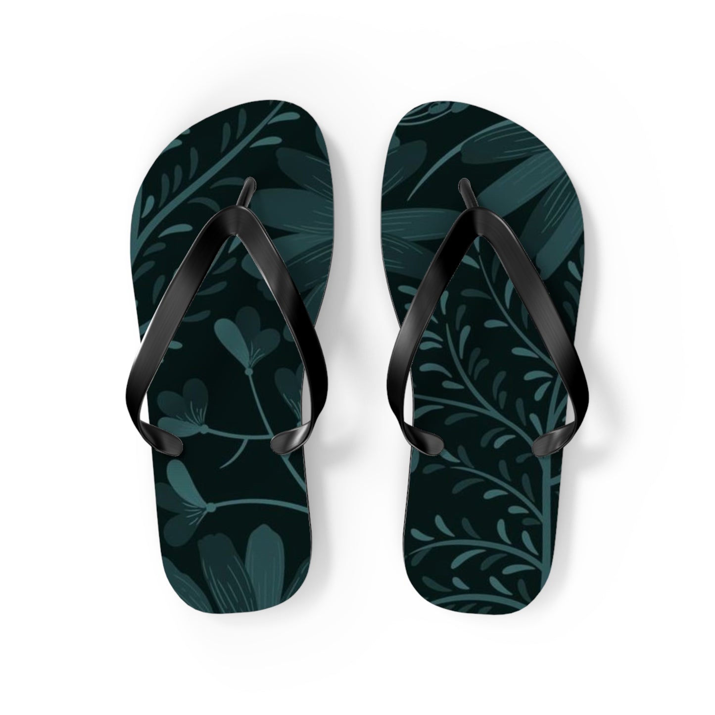 Dark Flowers Flip Flops - Eccentricity Emporium LLC