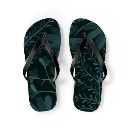 Dark Flowers Flip Flops - Eccentricity Emporium LLC