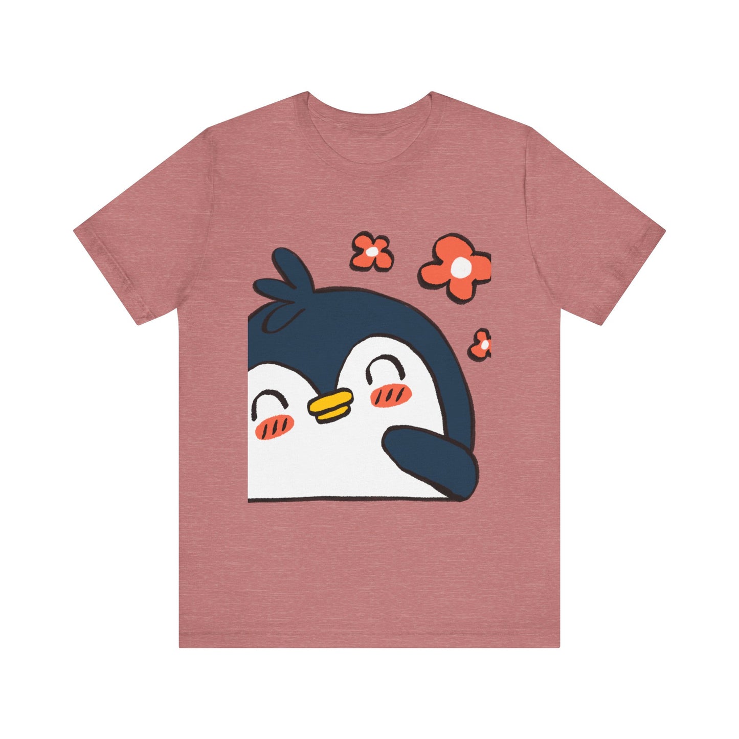 Shy Penguin Unisex Jersey Short Sleeve Tee