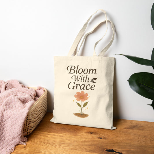 Bloom With Grace – Eco Cotton Canvas Tote
