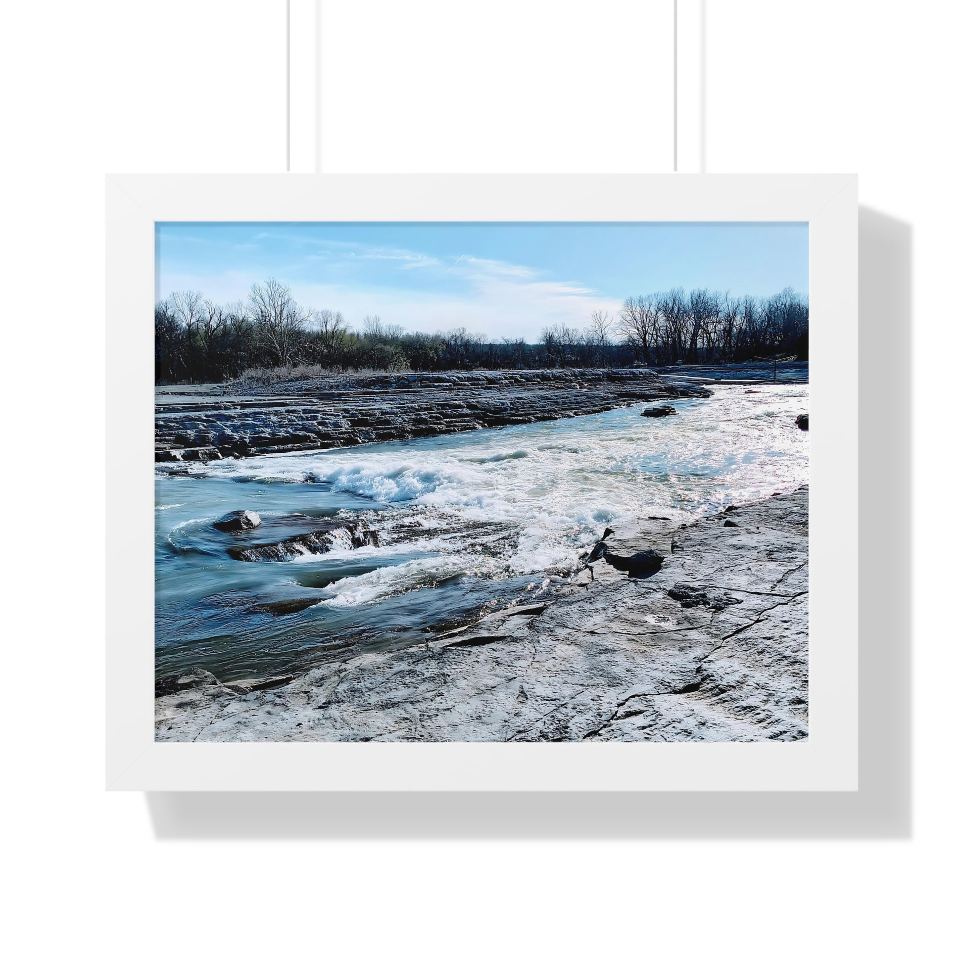 Rushing Waters Framed Horizontal Poster - Eccentricity Emporium LLC