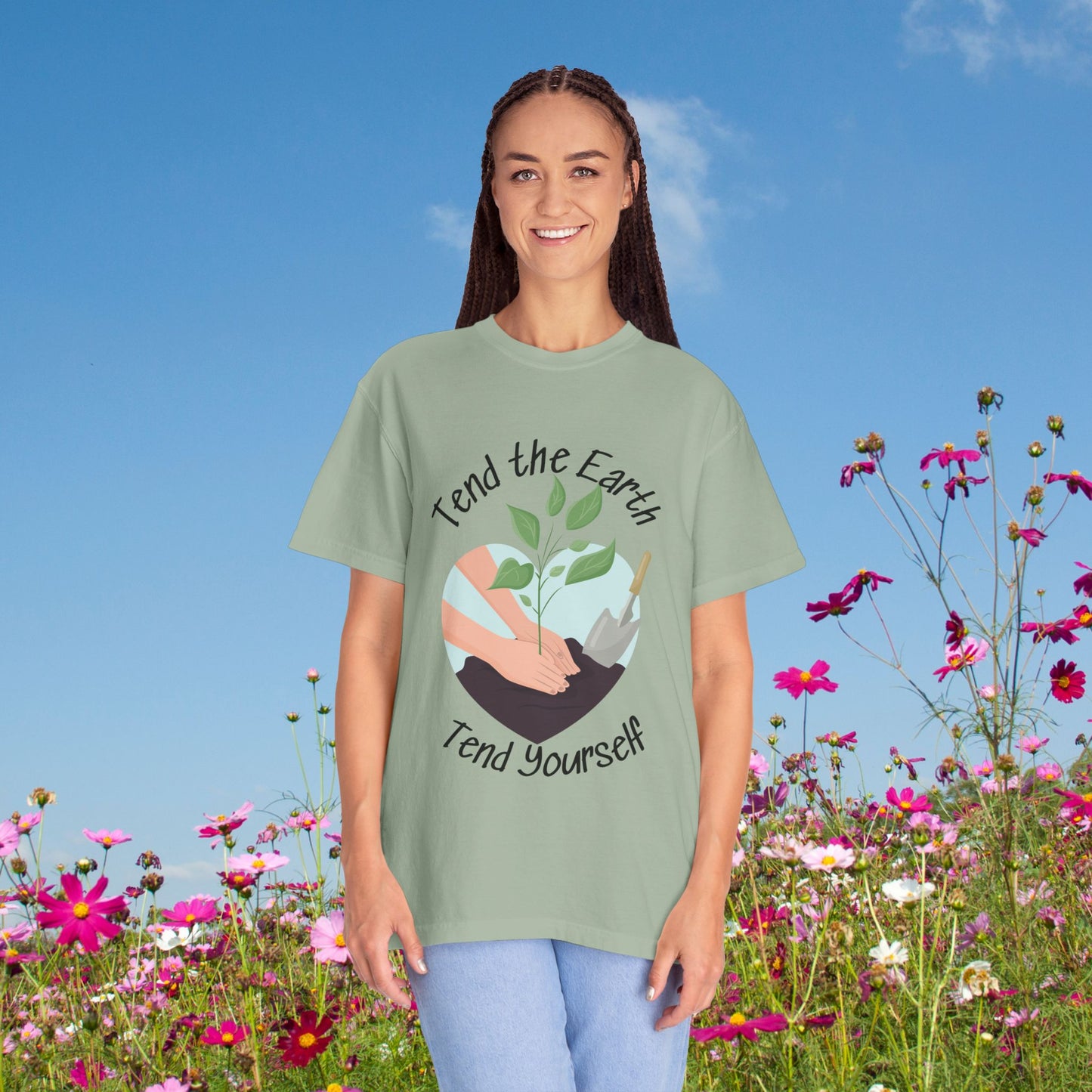 Tend the Earth, Tend Yourself | Comfort Colors® Botanical Affirmation Tee