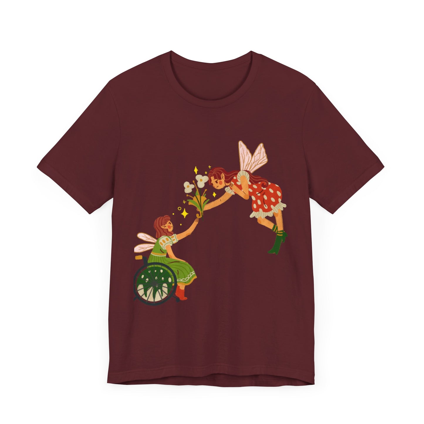 Fairy Giving Flowers Short Sleeve Tee