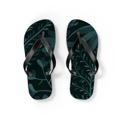 Dark Flowers Flip Flops - Eccentricity Emporium LLC