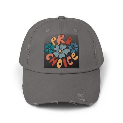 Pro Choice Unisex Distressed Cap - Eccentricity Emporium LLC