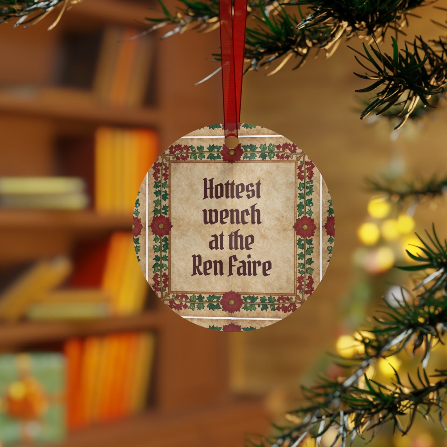 Renaissance Faire Metal Ornament — “Hottest Wench at the Ren Faire” & Venus Shell Ornament