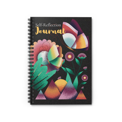 Self-Reflection Spiral Notebook - Floral Design, Inspirational Journal for Personal Growth