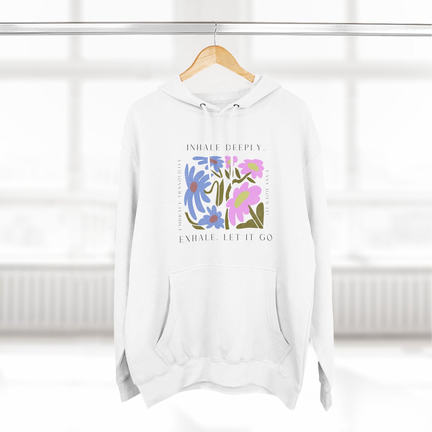 Inhale Deeply Three-Panel Fleece Hoodie