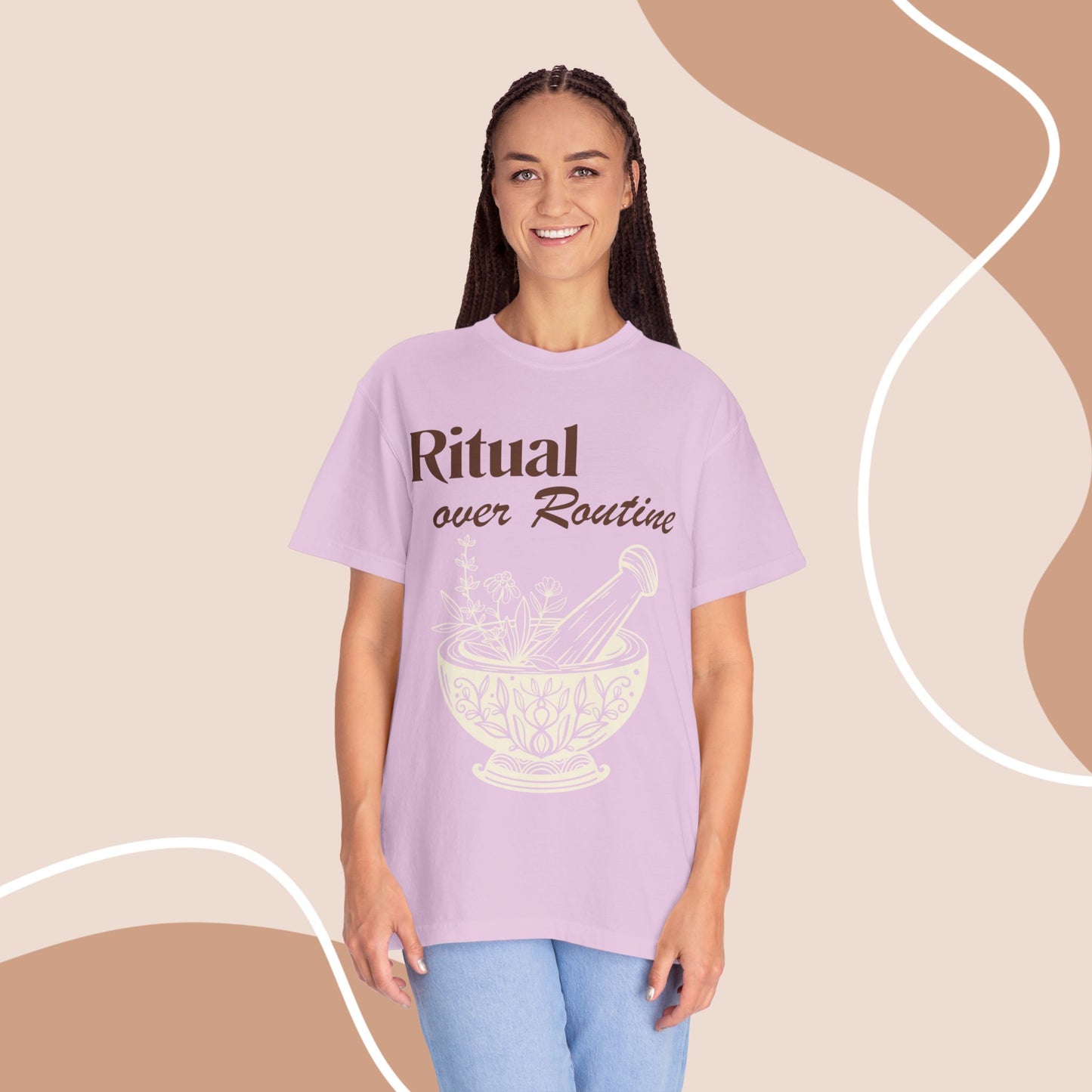 Ritual over Routine | Vintage Comfort Colors Herb Graphic Tee