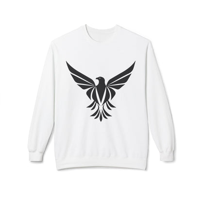 Black Eagle Unisex Midweight Softstyle Fleece Crewneck Sweatshirt - Eccentricity Emporium LLC