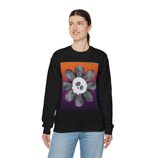 Halloween Flower Unisex Heavy Blend™ Crewneck Sweatshirt