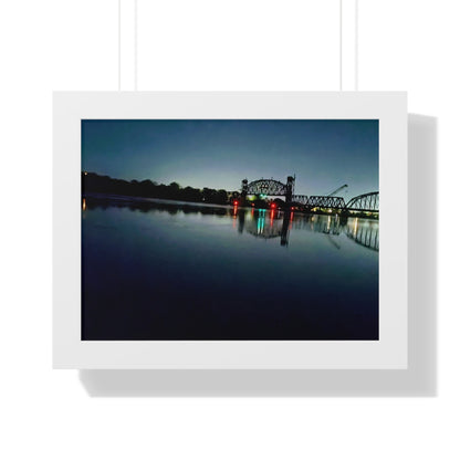 River Bridge Framed Horizontal Poster - Eccentricity Emporium LLC