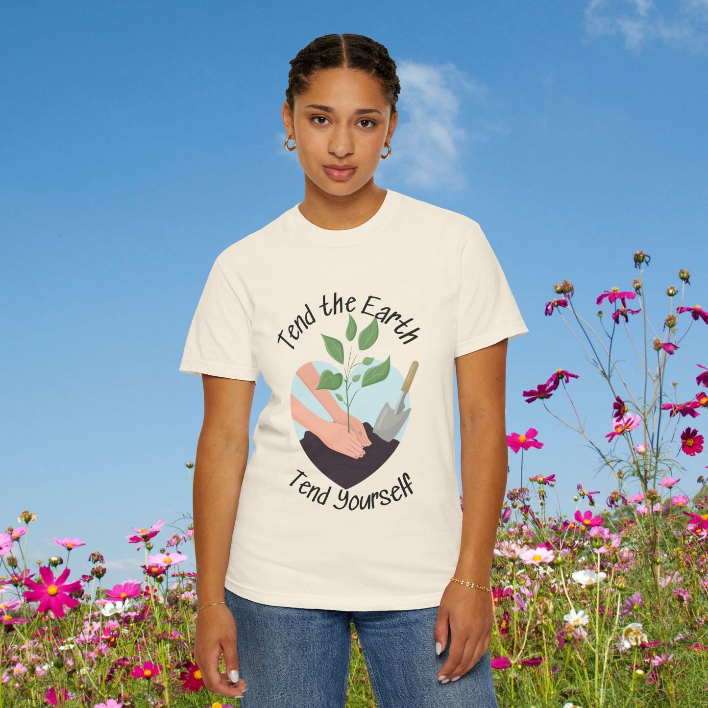 Tend the Earth, Tend Yourself | Comfort Colors® Botanical Affirmation Tee