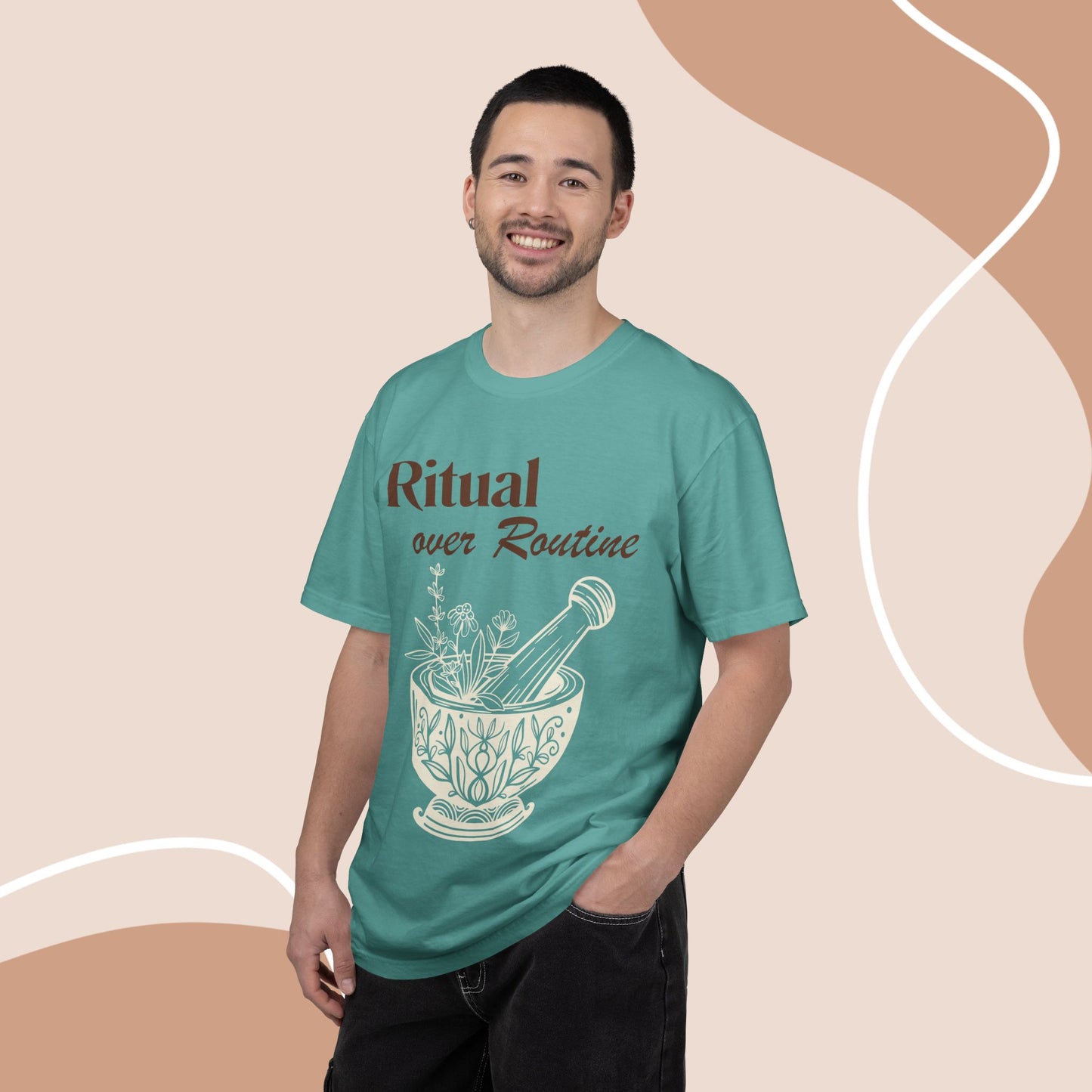 Ritual over Routine | Vintage Comfort Colors Herb Graphic Tee