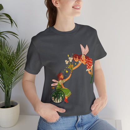 Fairy Giving Flowers Short Sleeve Tee