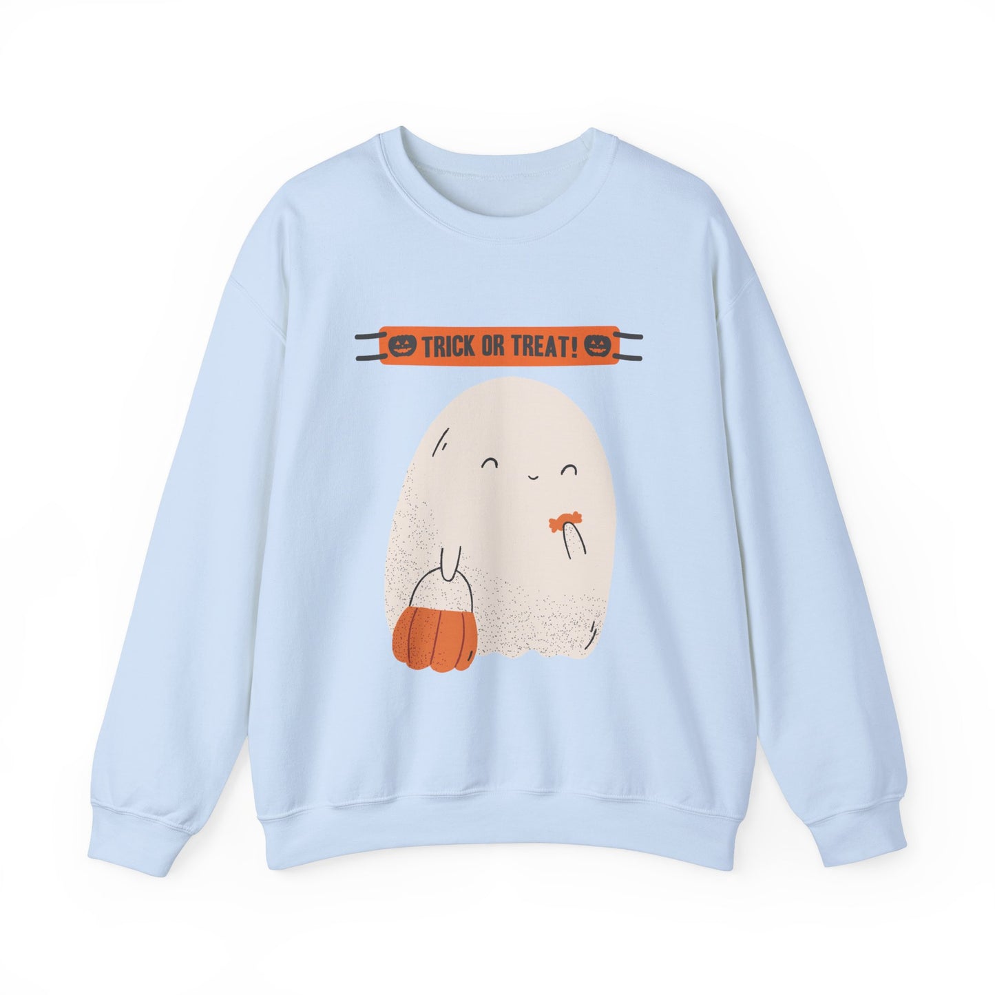 Trick or Treat Ghost Unisex Heavy Blend™ Crewneck Sweatshirt