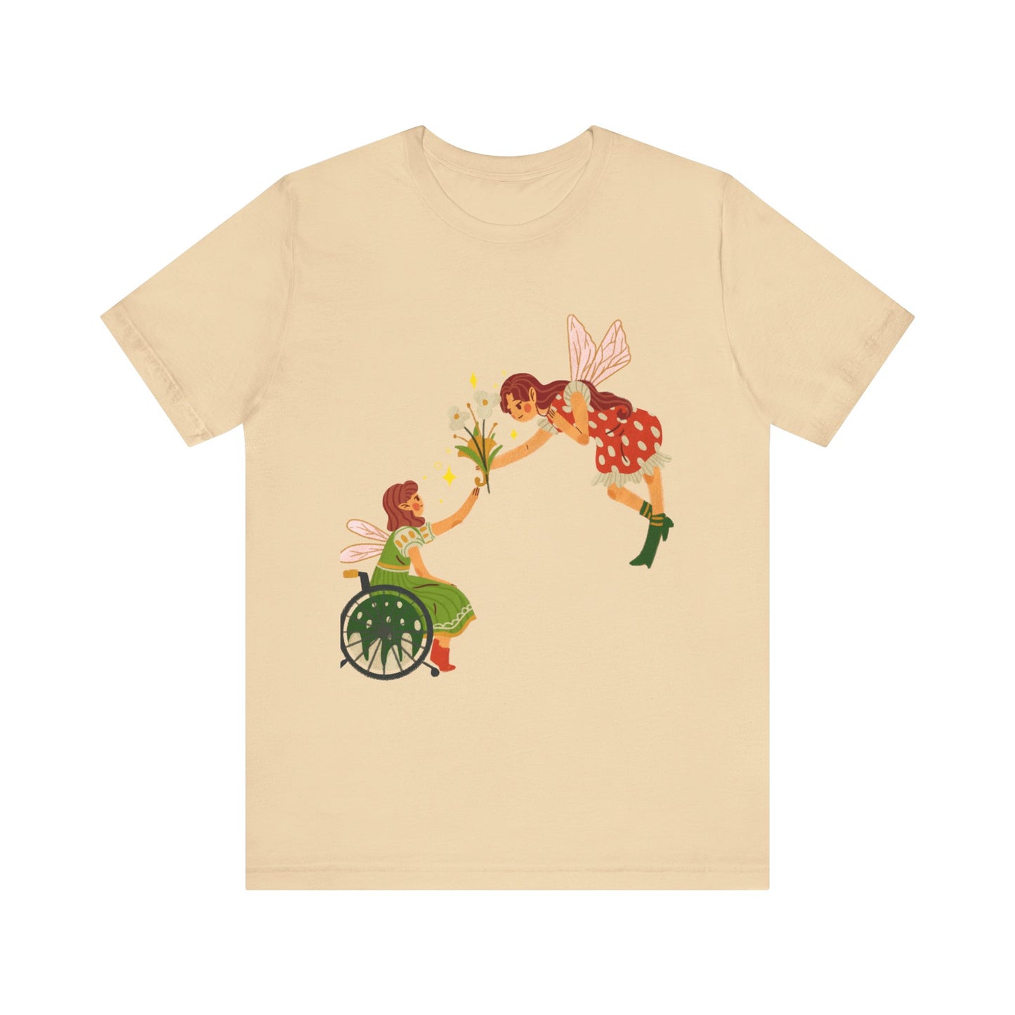 Fairy Giving Flowers Short Sleeve Tee