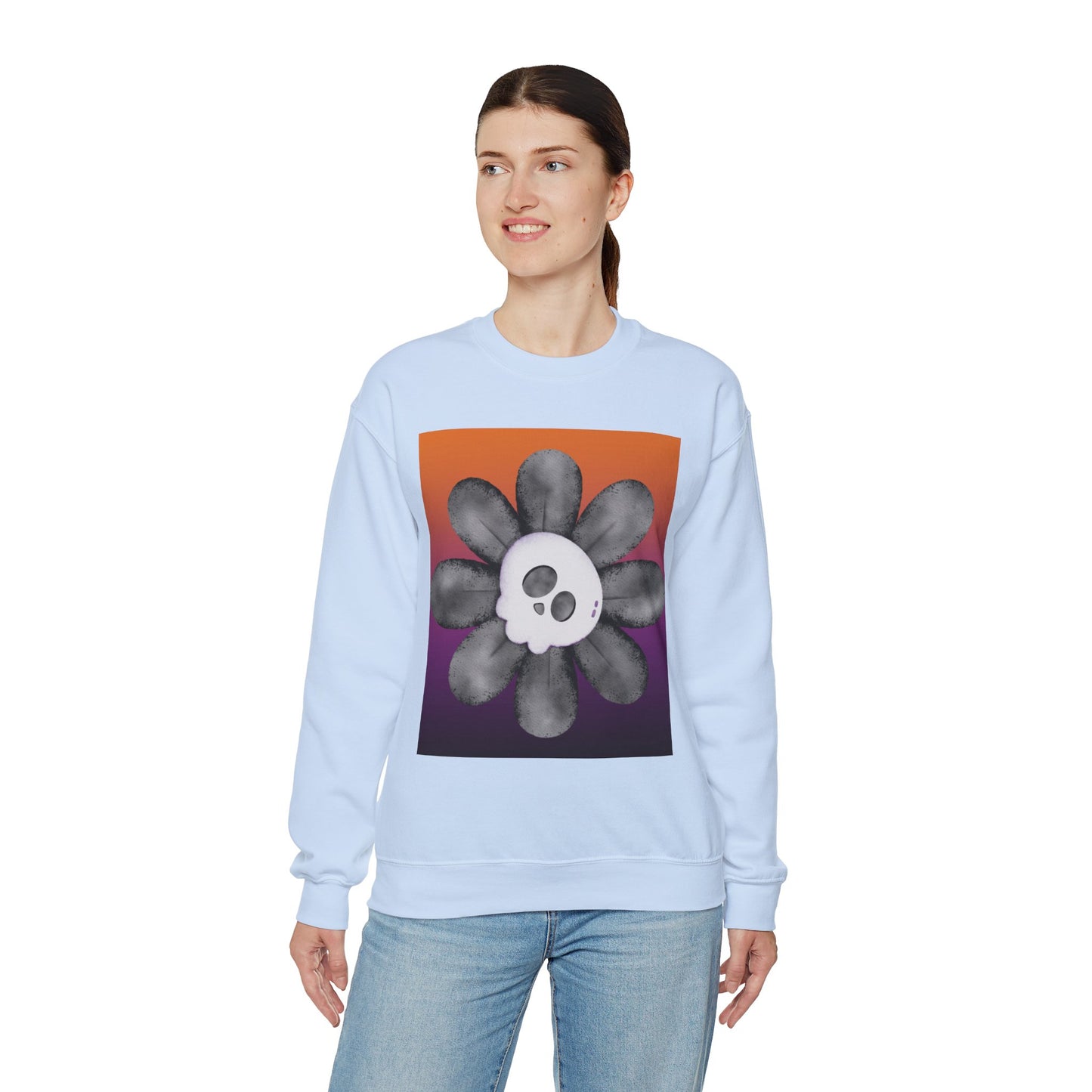 Halloween Flower Unisex Heavy Blend™ Crewneck Sweatshirt