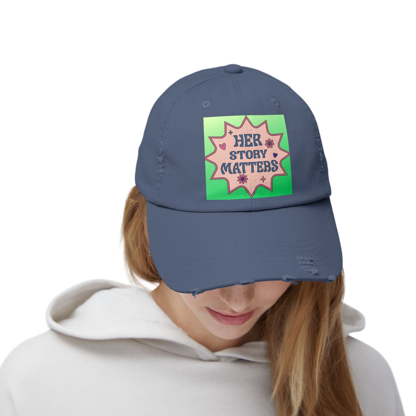 Her Story Matters Unisex Distressed Cap - Eccentricity Emporium LLC