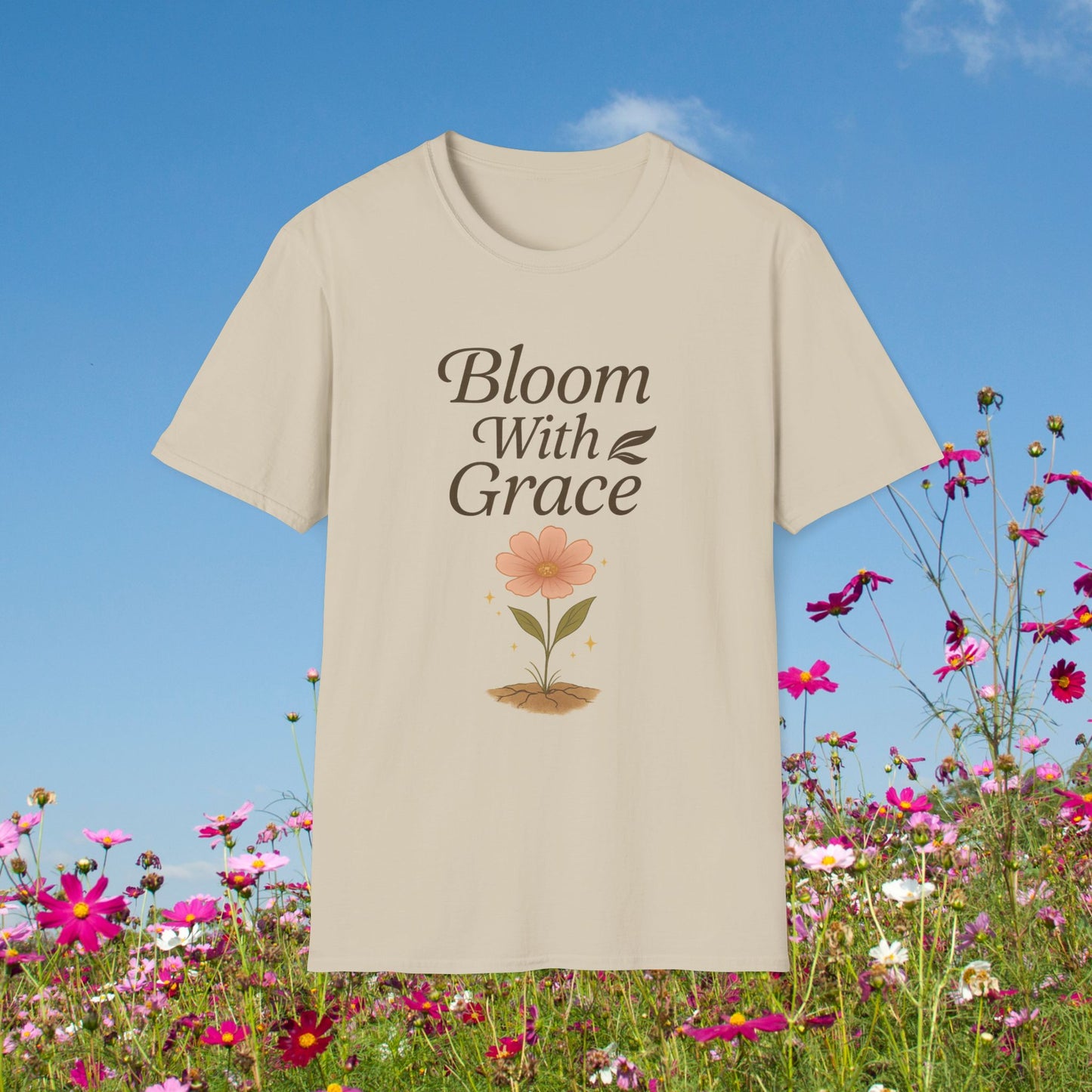 Bloom With Grace – Botanical Empowerment T-Shirt