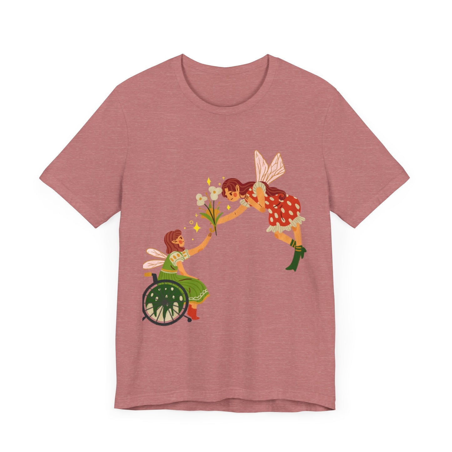 Fairy Giving Flowers Short Sleeve Tee