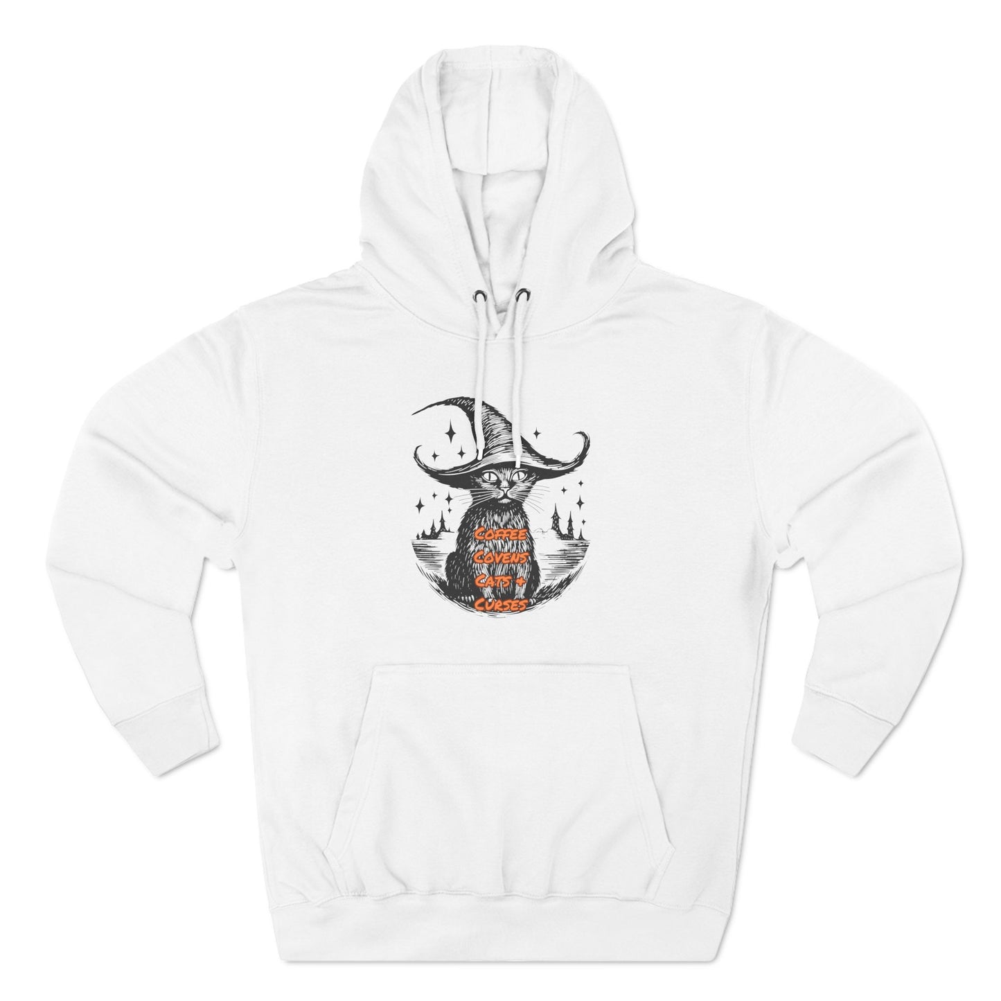 Black Cat Three-Panel Fleece Hoodie