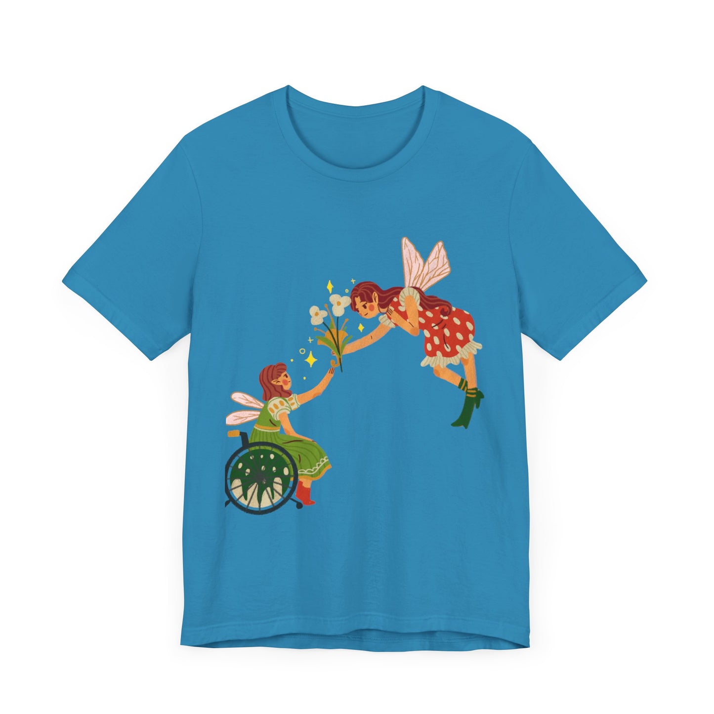 Fairy Giving Flowers Short Sleeve Tee