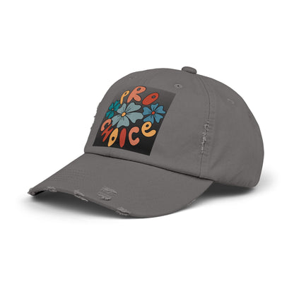 Pro Choice Unisex Distressed Cap - Eccentricity Emporium LLC