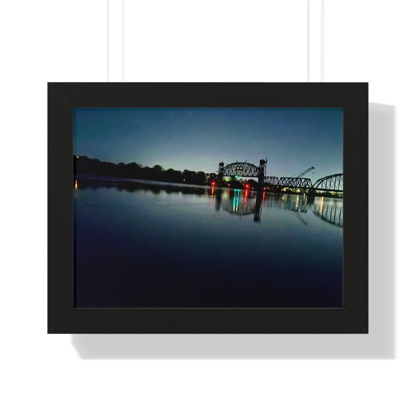 River Bridge Framed Horizontal Poster - Eccentricity Emporium LLC