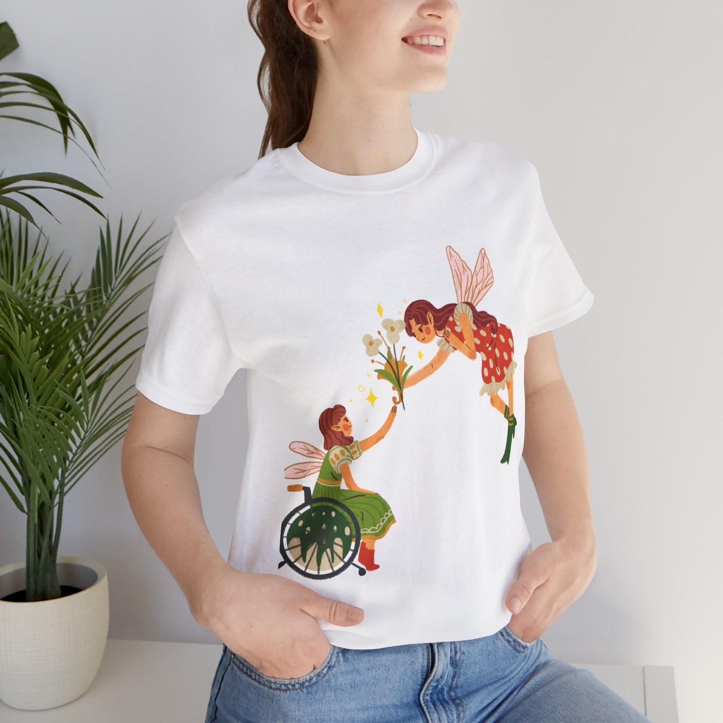 Fairy Giving Flowers Short Sleeve Tee