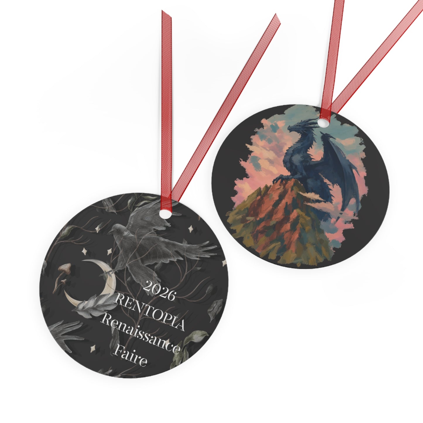 Renaissance Faire 2026 Keepsake / Dragon Mountain Metal Ornament