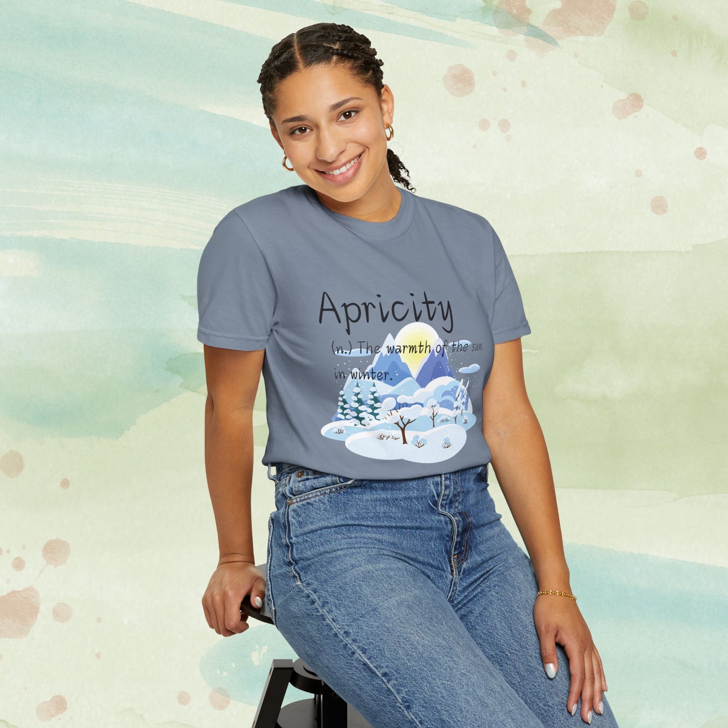 Apricity Word Art Heavy Cotton Tee | Unique Definitions Unisex Shirt
