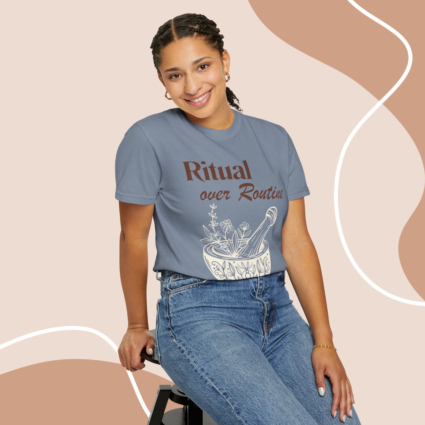 Ritual over Routine | Vintage Comfort Colors Herb Graphic Tee